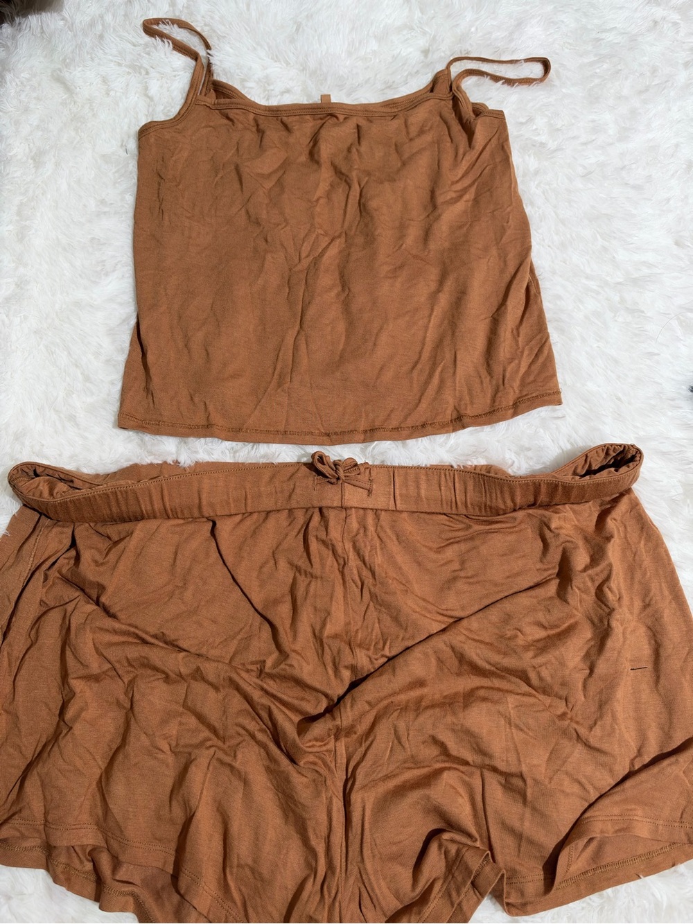 NWT SKIMS 3X / 4X Matching Pajamas Set Loungewear Shorts Tank Top Comfortable